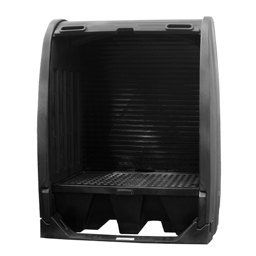 Abris de confinement des d&eacute;versements avec drain, 61" lo x 37,25" la x 72,75" h, Capacit&eacute; de charge 1000 lb Stor-it Systems
