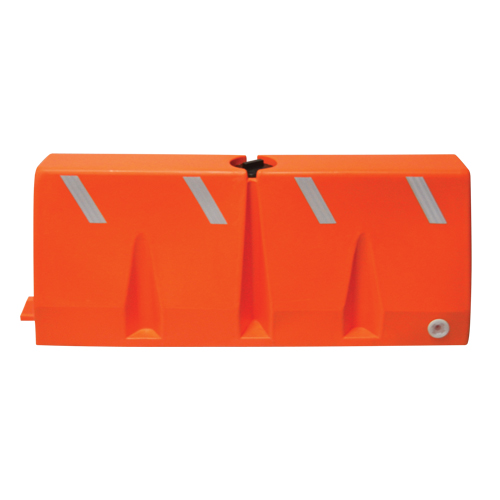 Barri&egrave;res de circulation, Rempli d'eau, 62,25 lo x 24" h, Orange Stor-it Systems