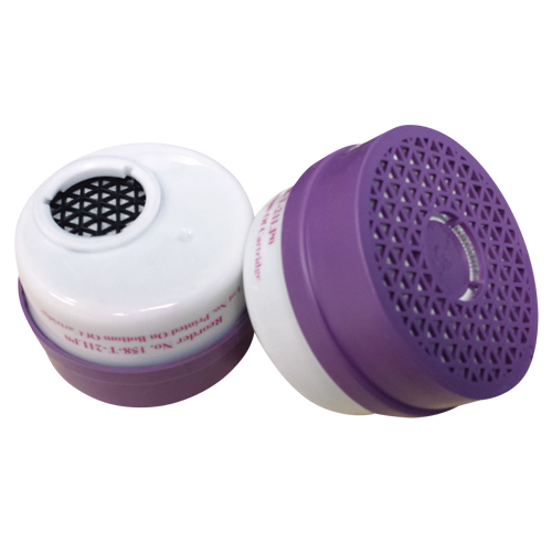 Cartouche pour respirateur, Combinaison cartouche et filtre contre les particules pour gaz/vapeurs, Gaz acide/Gaz de chlore/Filtre P100 Stor-it Systems