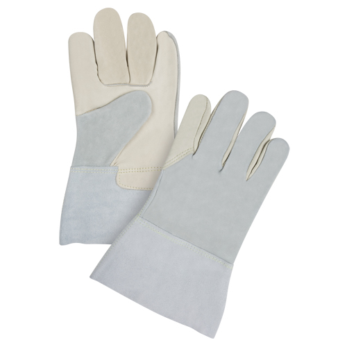 Split-Back Premium Work Gloves, Small, Grain Cowhide Palm Stor-it Systems