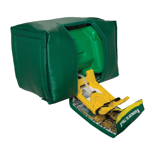 Tempered Portable Eyewash, Gravity-Fed, 9 gal. Capacity, Meets ANSI Z358.1 Stor-it Systems