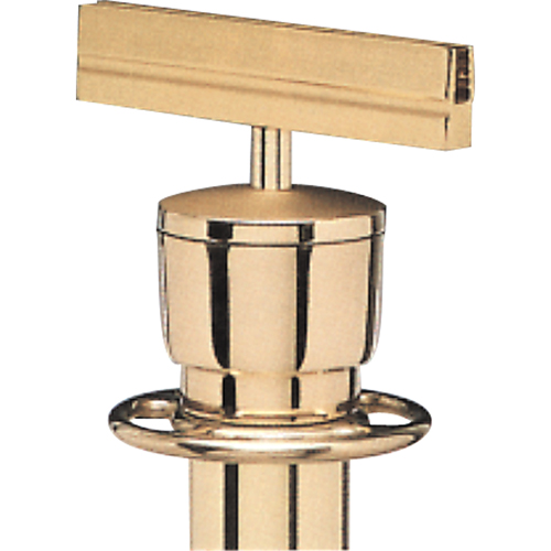 Sign Bracket for Portable Post, Polished Brass Stor-it Systems