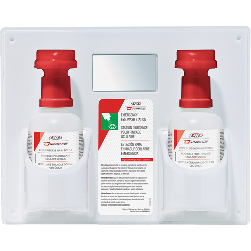 Dynamic Single-Use Eyewash Station with Isotonic Solution, Double Stor-it Systems