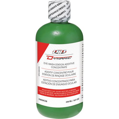 Additif concentr&eacute; pour douche oculaire Dynamic, Bouteille Plein, 8 oz Stor-it Systems