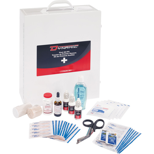 Trousse de premiers soins industrielle pour usage g&eacute;n&eacute;ral Dynamic, Dispositif m&eacute;dical Classe 1, Boîte en m&eacute;tal Stor-it Systems