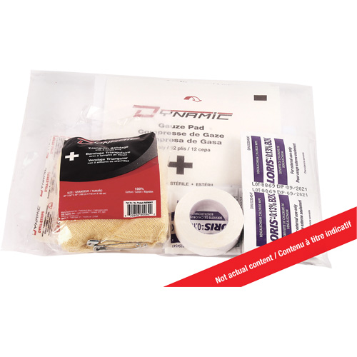 Ensemble de recharge pour trousse de premiers soins Dynamic, R&eacute;pond &agrave; la norme CSA Z1220-17 type 1 individuelle, Personnel (1 travailleur), Classe 1 Stor-it Systems