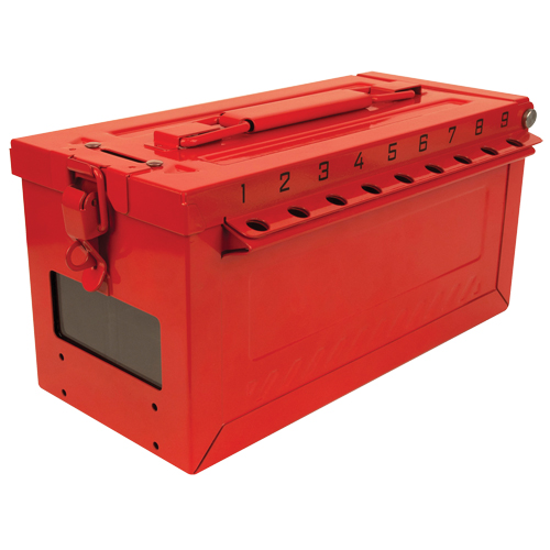 Petit boîtier verrouillable pour groupe, Rouge Stor-it Systems