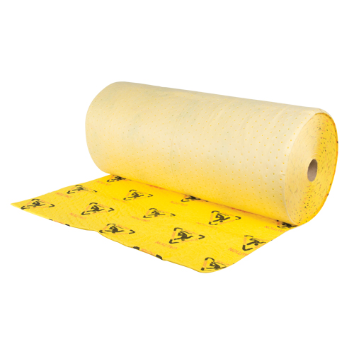 Rouleaux d'avertissement de premi&egrave;re qualit&eacute; - absorbants haute visibilit&eacute;, Lourd, 150' lo x 36" la, Absorption 57 gal. Stor-it Systems