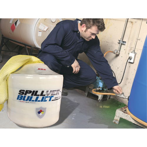 Barrage pour mati&egrave;res dangereuses Spillver Bullet, Mati&egrave;res dangereuses, 50' lo x 5" la, Absorption 14 gal. Stor-it Systems