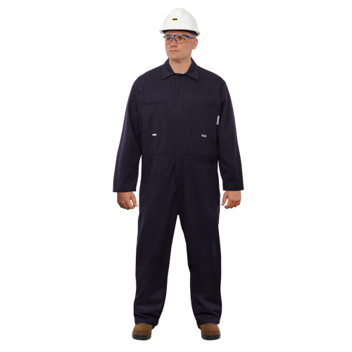 Combinaison ignifuge contre l'arc &eacute;lectrique UltraSoft, Taille 46, Bleu marine, 12,4 cal/cm2 Stor-it Systems