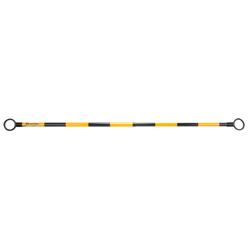 Barre t&eacute;lescopique pour barricade, Longueur d&eacute;ploy&eacute;e de 85", Noir/Jaune Stor-it Systems