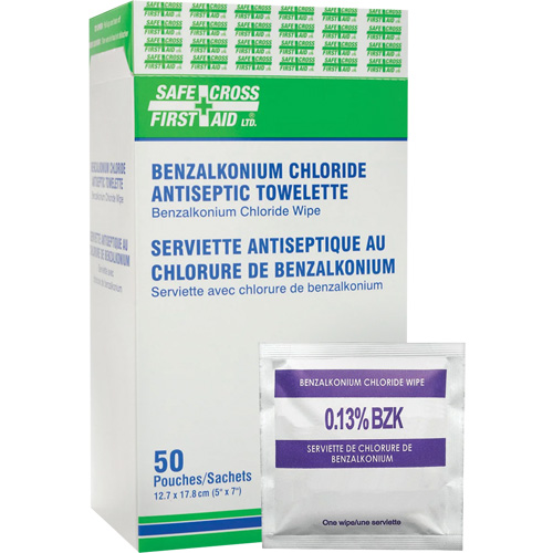 Lingettes antiseptiques au chlorure de benzalkonium, Serviette, Antiseptique Stor-it Systems