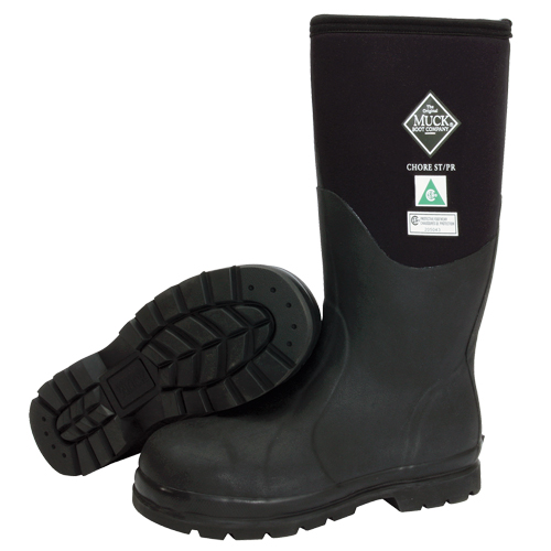 Bottes de travail avec doublure en molleton Chore Classic, Caoutchouc, Embout Acier, Pointure 5, Semelle R&eacute;sistant aux perforations Stor-it Systems
