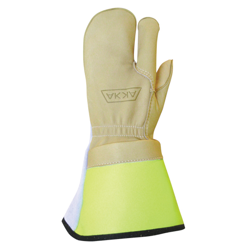 Gants &agrave; 3 doigts pour monteur de ligne, Moyen, Paume en Cuir fleur de vache Stor-it Systems