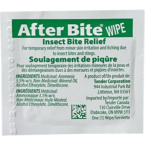 After Bite Insect Sting Relief Towelettes Stor-it Systems