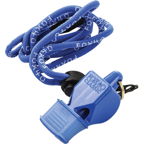 Sifflet classique bleu avec longe Stor-it Systems