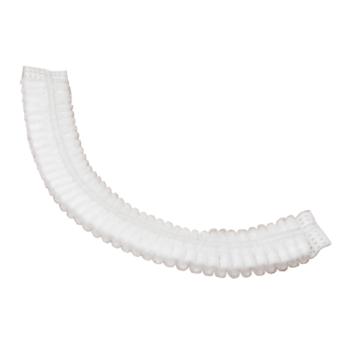 Bonnet bouffant pliss&eacute;, Polypropyl&egrave;ne, 21", Blanc Stor-it Systems