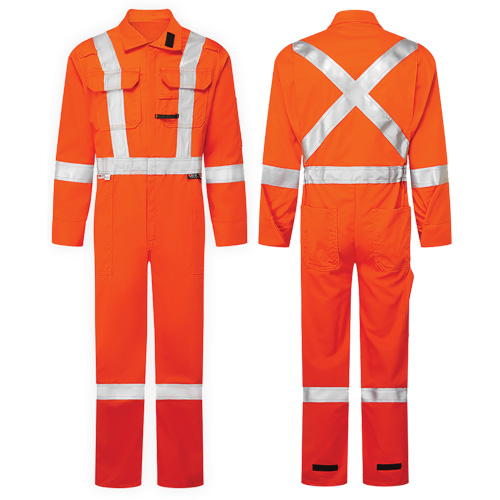 UltraSoft&reg; 7 oz. High-Visibility Deluxe Coveralls, Size 46, Orange Stor-it Systems
