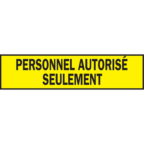 Ruban de signalisation pour barricade, Français, 3" la x 200' lo, 3,5 mils, Noir sur jaune Stor-it Systems