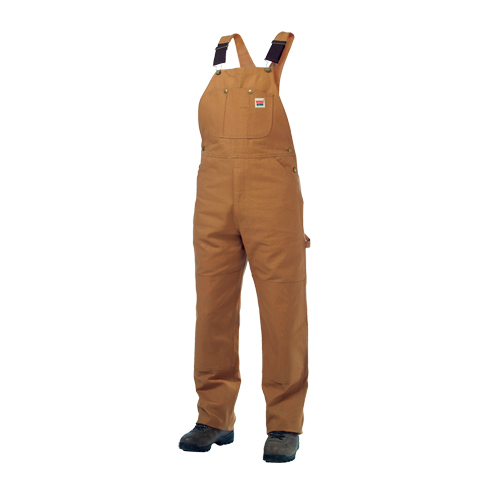 Salopettes en canevas de coton non doubl&eacute;e, Hommes, Grand, Brun Stor-it Systems