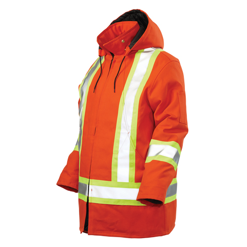 Parka de s&eacute;curit&eacute;, Orange haute visibilit&eacute;, Grand Stor-it Systems