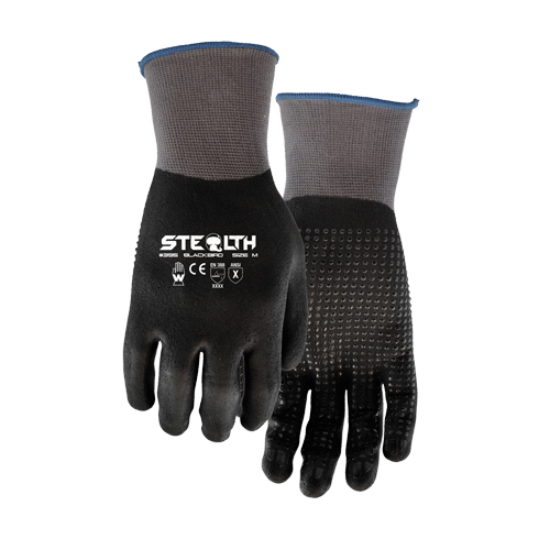 395 Stealth Blackbird Gloves, 11/2X-Large, Foam Nitrile Coating, 15 Gauge, Nylon Shell Stor-it Systems