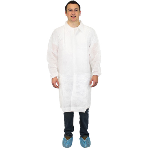 Lab Coat, Polypropylene, White, Large Stor-it Systems