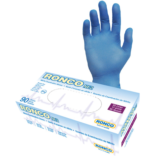 Disposable Gloves, 2X-Large, Nitrile, 4-mil, Powder-Free, Blue Stor-it Systems