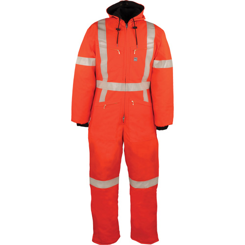 Reflective Insulated Coveralls, Small, Orange Stor-it Systems