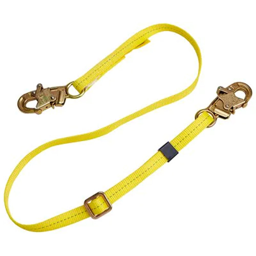 Longe de positionnement r&eacute;glable &agrave; sangle, 1 branches, 4', Classe CSA B, Polyester Stor-it Systems