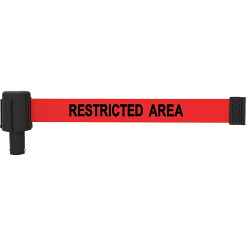 Cassette de banni&egrave;re PLUS, Restricted Area, 15', Ruban Rouge Stor-it Systems