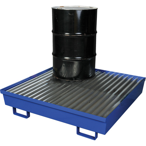 Steel Spill Containment Pallet, 92 US gal. Spill Capacity, 54" x 54.25" x 12" Stor-it Systems