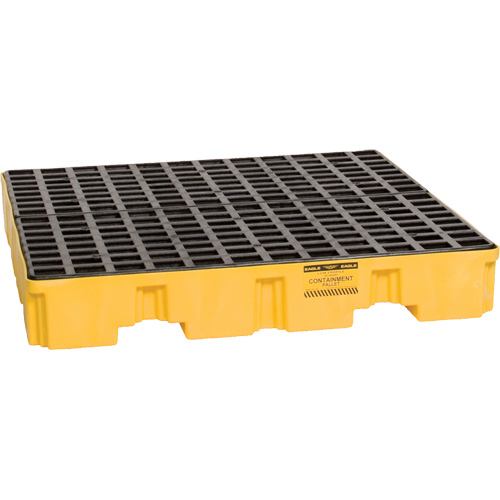 Palette de confinement des d&eacute;versements, Capacit&eacute; de d&eacute;versement 66 gal. US, 51,5'' x 51,5'' x 8" Stor-it Systems