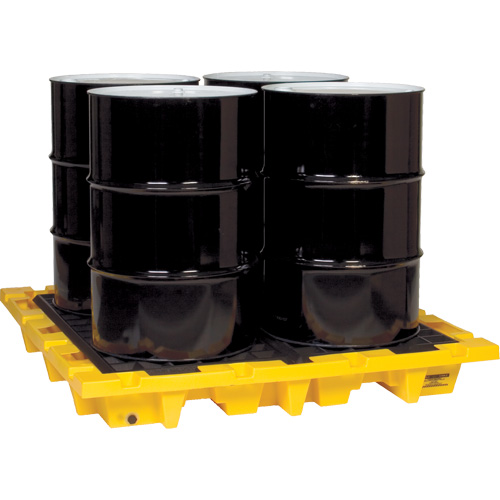 Palette de confinement des d&eacute;versements, Capacit&eacute; de d&eacute;versement 66 gal. US, 58,5" x 58,5" x 7,75" Stor-it Systems