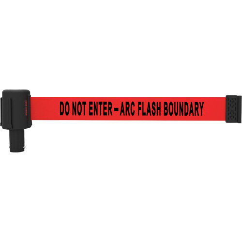 Cassette de banni&egrave;re PLUS, Do Not Enter - Arc Flash Boundary, 15', Ruban Rouge Stor-it Systems