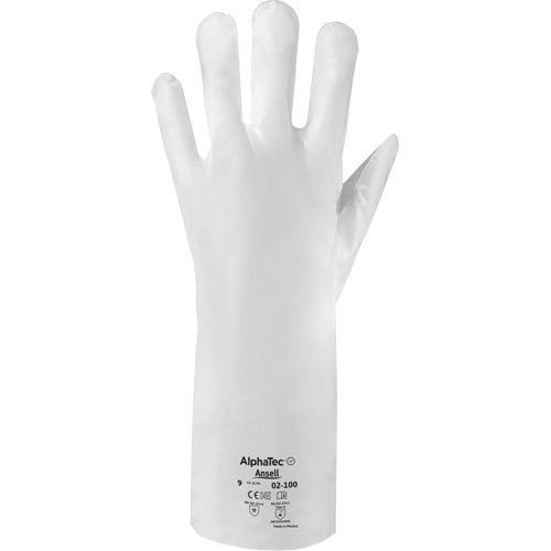 Gants r&eacute;sistants aux produits chimiques ALPHATEC 02-100, Taille 8, 15,0" lo, PEHP, 2,4 mils Stor-it Systems