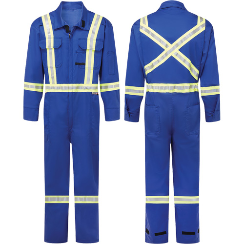 Avenger 7 oz. Flame Resistant Coveralls, Size 38 (Tall), Royal Blue Stor-it Systems