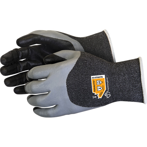 Gants &agrave; double trempage r&eacute;sistants aux coupures, Taille 5, Calibre 18, Rev&ecirc;tement Mousse de nitrile, Enveloppe en TenActiv, ASTM ANSI niveau A4 Stor-it Systems