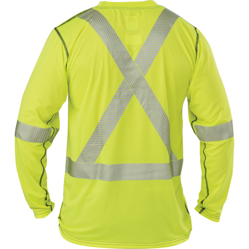 Polartec&reg; Power Grid&reg; High-Visibility Long Sleeve T-Shirt, Polyester, 2X-Large, High Visibility Lime-Yellow Stor-it Systems