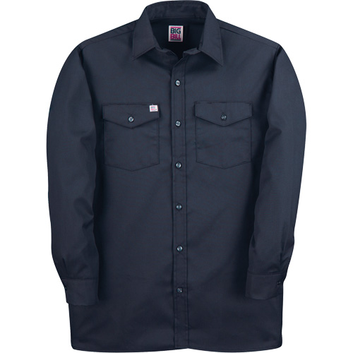 Chemise de travail &agrave; manches longues en tissu crois&eacute;, Hommes, Moyen (grande taille), Bleu marine Stor-it Systems