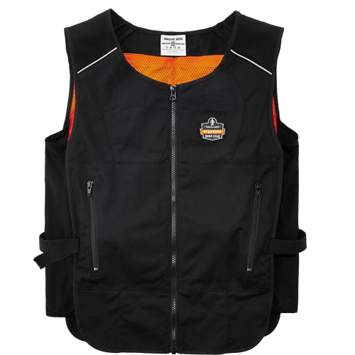 Veste de refroidissement &agrave; changement de phase l&eacute;g&egrave;re avec sachets 6260 Chill-Its, Petit/Moyen, Noir Stor-it Systems