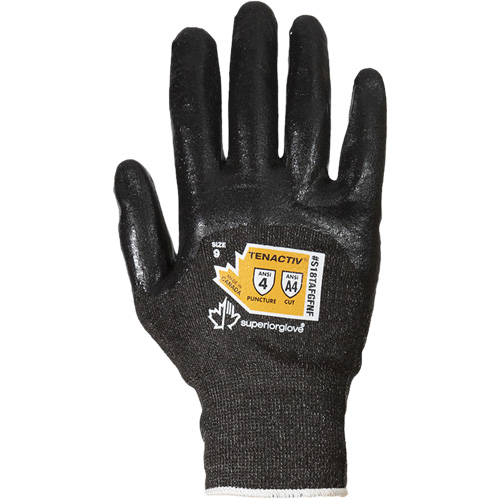 Ultrafine Composite Filament Fiber Knit Gloves, Size 5, 18 Gauge, Foam Nitrile Coated, TenActiv Shell, ASTM ANSI Level A4 Stor-it Systems
