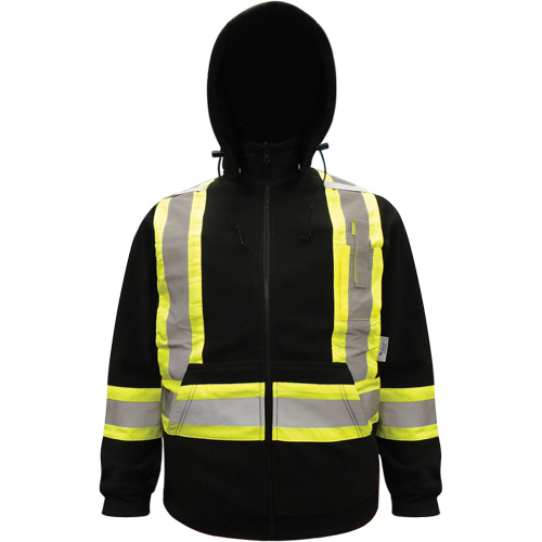 High-Visibility Hoodie, Polyester, Black, Small Stor-it Systems