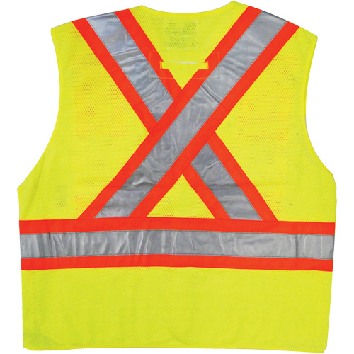 Safety Vest, High Visibility Lime-Yellow, 2X-Large/3X-Large, Polyester Stor-it Systems