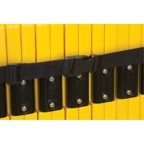 Portable Mobile Barrier, 40" H x 13' L, Yellow Stor-it Systems
