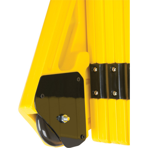 Portable Mobile Barrier, 40" H x 13' L, Yellow Stor-it Systems