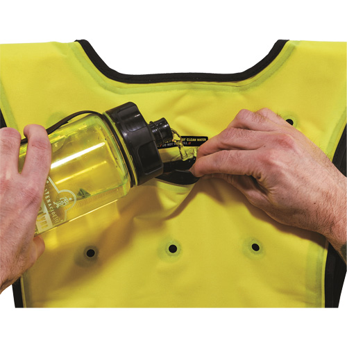 Veste refroidissante &agrave; &eacute;vaporation s&egrave;che &eacute;conomique Chill-Its 6687, Grand/T-Grand, Jaune lime haute visibilit&eacute; Stor-it Systems