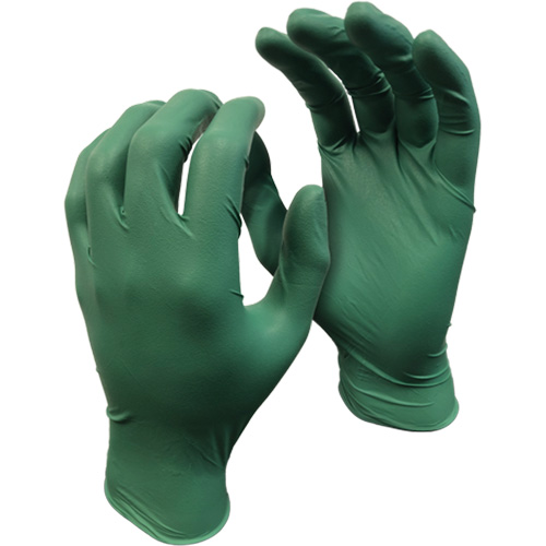 Gants 5559PF Green Monkey, Petit, Nitrile, 4 mils, Sans poudre, Vert Stor-it Systems