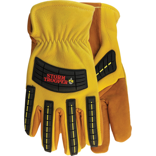 Gants Storm Trooper 5782, Grand, Paume en Cuir de vache, Poignet &agrave; enfiler Stor-it Systems