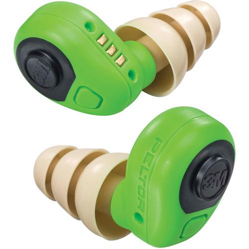 Bouchons d'oreilles &eacute;lectroniques Peltor, Sans cordon, Paire - Boîtier en plastique, 23 dB NRR, Grand/Moyen/Petit Stor-it Systems